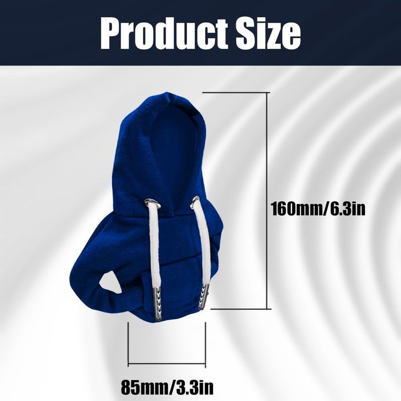 Lecctso Car Shift Knob Hoodie, Fashionable Sweater Hoodie Auto Gear Shift Knob Protector, Universal Car Interior Accessories Funny Car Shift Knob Cover for Car Truck SUV (Blue) - Image 2